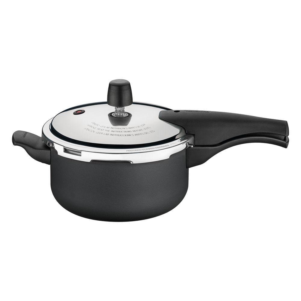 Panela De Pressão Em Aluminio Com Revestimento Interno E Externo Antiaderente Starflon Max Grafite - 1