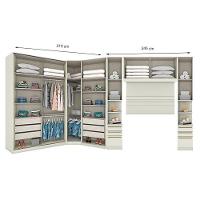 Quarto Modulado Casal Ambiente 6.2 New Predileto 6 Peças Areia - Henn - 1