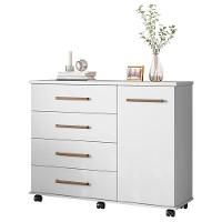 Cômoda Flora E Guarda Roupa Solteiro Wind Branco Flex - Demóbile - 6