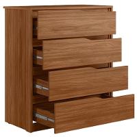 Cômoda átria Ambiente 4 Gavetas Nogueira Touch Demóbile - 5