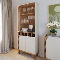 Cristaleira Jurerê Off White Matte Freijó - Colibri - 2