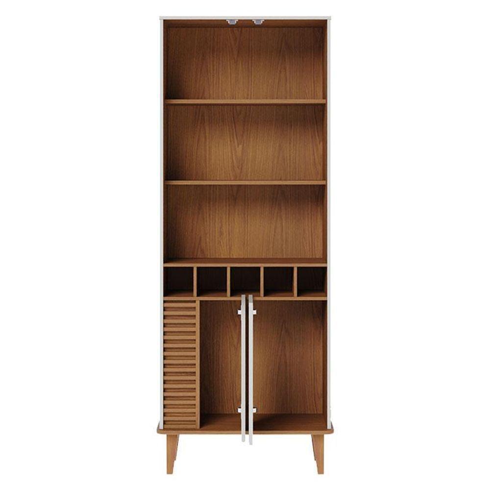 Cristaleira Ambiente Jurerê Off White Matte Freijó - Colibri - 5