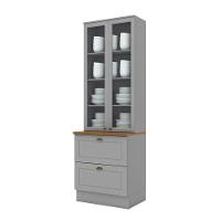 Cristaleira Nova York Cinza Com Tampo Naturale - Henn - 5