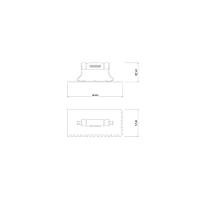 Desempenadeira Metálica De Base Lisa Tramontina Com Dentes Com Cabo De Madeira - 3