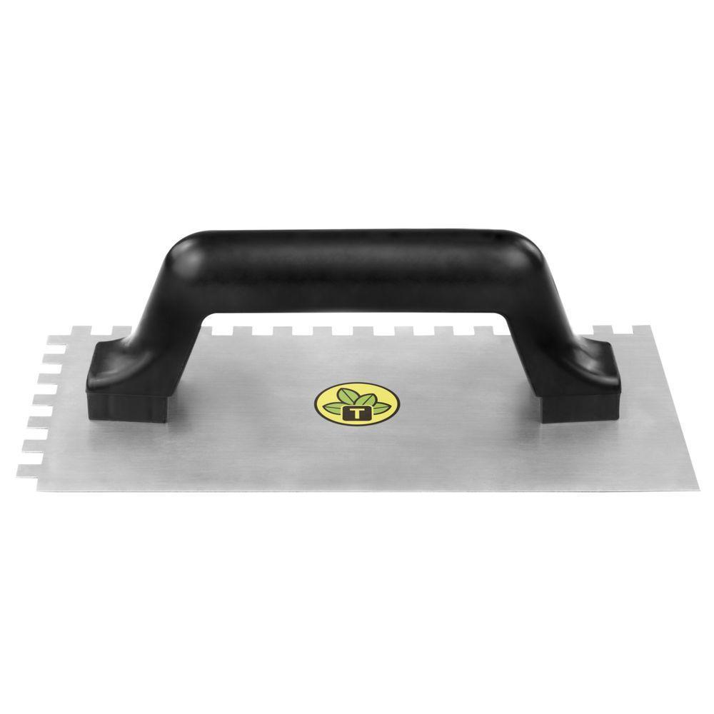 Desempenadeira Metálica De Base Lisa Tramontina Com Dentes Com Cabo Plástico - 1