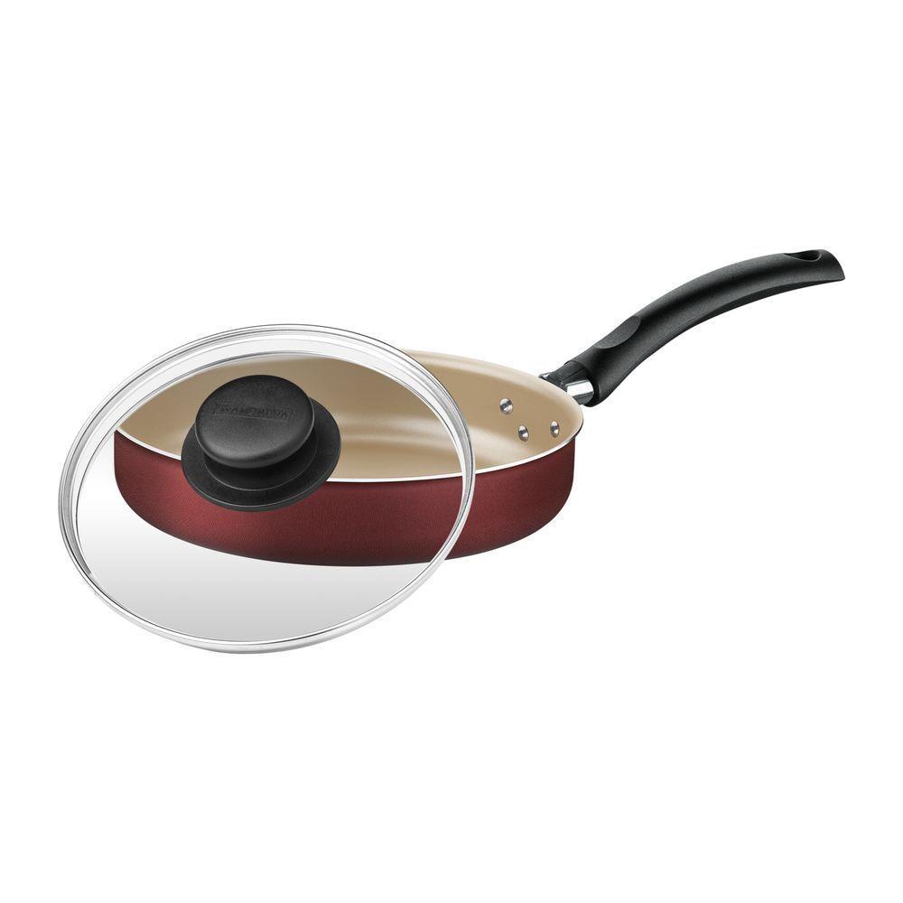 Frigideira Reta Tramontina Turim Em Alumínio Com Revestimento Antiaderente Starflon Max Vermelho - 2