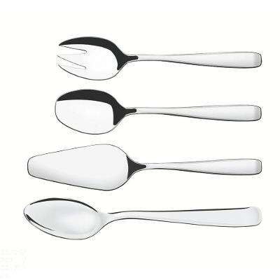 Jogo De Utensílios Tramontina Pacific Em Aço Inox Acabamento Alto Brilho 4 Peças Tramontina