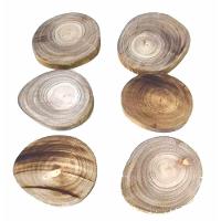 Kit C/6 Apoiador De Copo Em Eucalípto Bolacha Porta Copo - 5