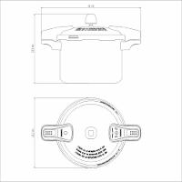 Panela De Pressão Tramontina Torino 4,5 Litros 20 Cm Vermelho Em Alumínio Com Revestimento Cerâmico Fundo De Indução - 5