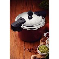 Panela De Pressão Tramontina Torino 4,5 Litros 20 Cm Vermelho Em Alumínio Com Revestimento Cerâmico Fundo De Indução - 9