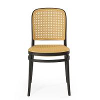 Conjunto Mesa De Jantar Retangular Eiffel Preta 120x80cm Com 4 Cadeiras Roma - Preto - 8