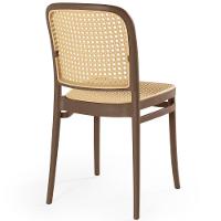 Conjunto Mesa De Jantar Retangular Eiffel Preta 120x80cm Com 6 Cadeiras Roma - Marrom - 3