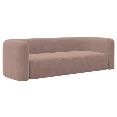 Sofá 2 Lugares 160cm Orgânico Luxo Recepção Melina Linho - Adj Decor Cor Rosê