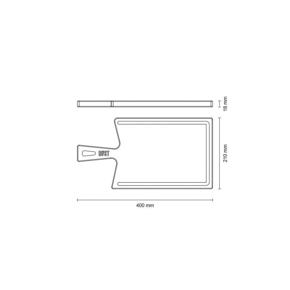 Fsc Tábua Tramontina Em Madeira Jatobá Mesclada Com Cabo E Acabamento óleo 41x22 Cm - 5
