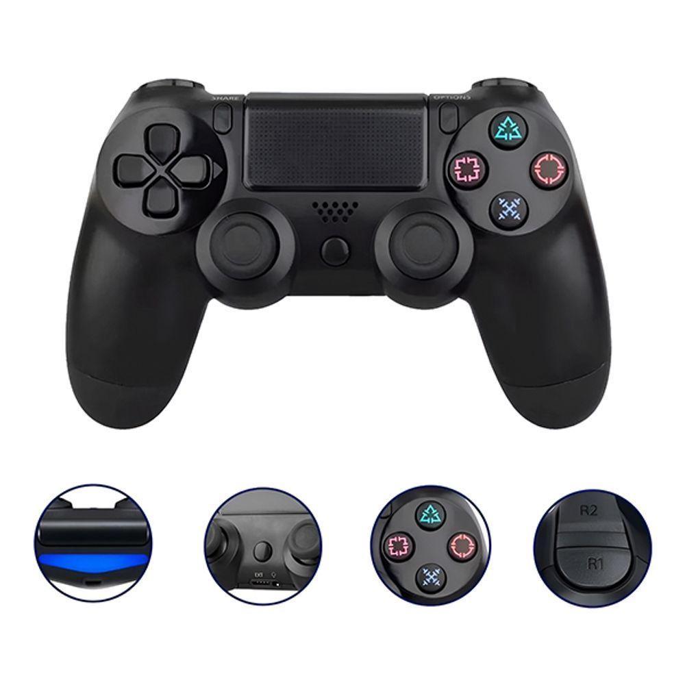 Manete Joystick Sem Fio Compátivel Com Playstation 4 Pc E Celular Botões Sensíveis De Alta Precisão - 2
