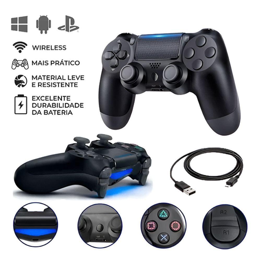 Controle Playstation 4 Sem Fio Wireless Manete Compátivel Computador Celular Cloud Game - 5