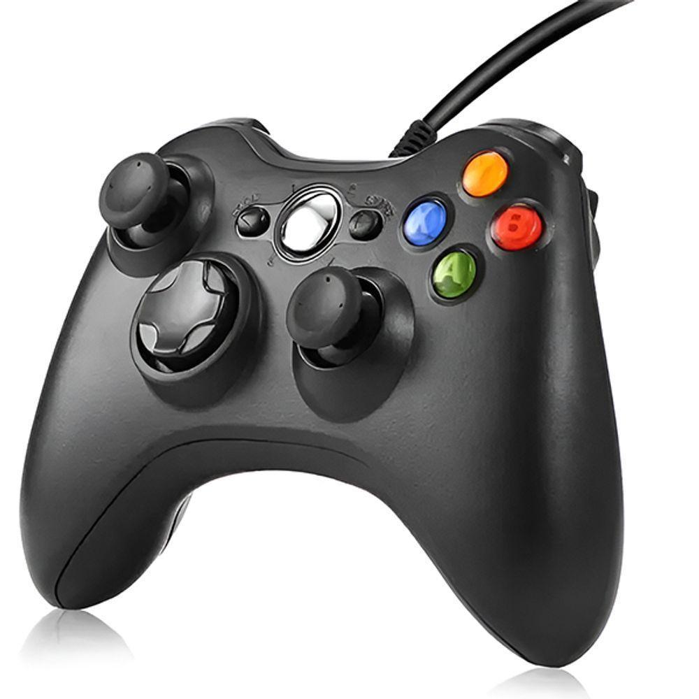 Manete Usb Com Fio  Com Xbox 360 Pc E Celular Botões Sensíveis De Alta Precisão - 1