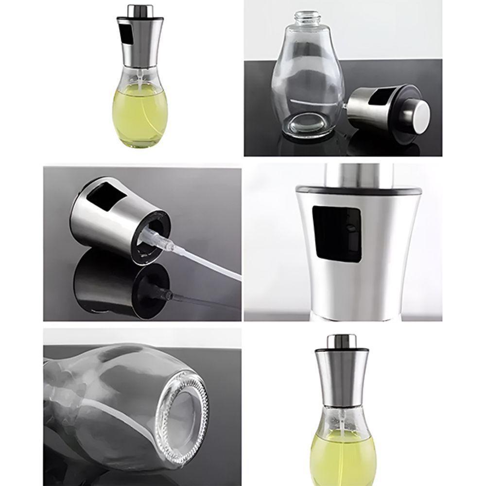 Pulverizador De óleo Azeite E Vinagre De Aço Inoxidável Spray Culinário Borrifador De 200ml - 4