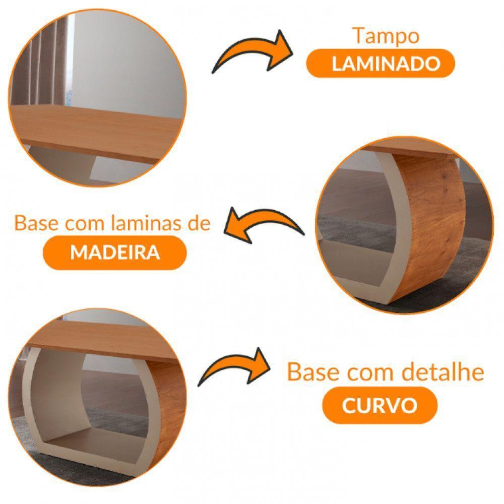 Mesa Para Sala De Jantar Ellis 180cm Madeira Moderna Mobília Cinamomo Com Champanhe-cinamomo Imbuia - 4