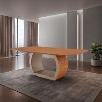 Mesa Para Sala De Jantar Ellis 180cm Madeira Moderna Mobília Cinamomo Com Champanhe-cinamomo Imbuia - 1