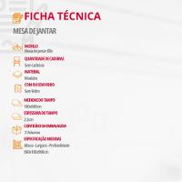 Mesa Para Sala De Jantar Ellis 180cm Madeira Moderna Mobília Cinamomo Com Champanhe-cinamomo Imbuia - 6