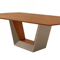 Mesa Para Sala De Jantar Rubi 220cm Moderna Mobília Champanhe Com Off White-cinamomo Imbuia - 2