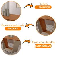 Mesa Para Sala De Jantar Rubi 220cm Moderna Mobília Champanhe Com Off White-cinamomo Imbuia - 3