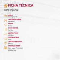 Mesa Para Sala De Jantar Ellis 220cm Moderna Mobília Cinamomo Com Champanhe-champanhe