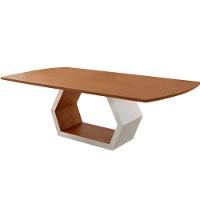 Mesa Para Sala De Jantar Ane Off White Com Cinamomo-cinamomo Imbuia - 1