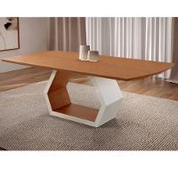 Mesa Para Sala De Jantar Ane Off White Com Cinamomo-cinamomo Imbuia - 6
