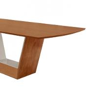 Mesa Para Sala De Jantar Rubi 180cm Moderna Mobília Cinamomo Com Off White-cinamomo Imbuia