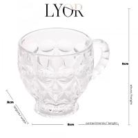 Jogo De 6 Xicaras De Cafe Capuccino Cristal Lile 200ml Lyor - 2