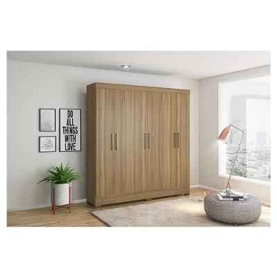 Guarda Roupa Casal Casal Prático Amêndola Touch 6 Portas 3 Gavetas Amêndola Touch