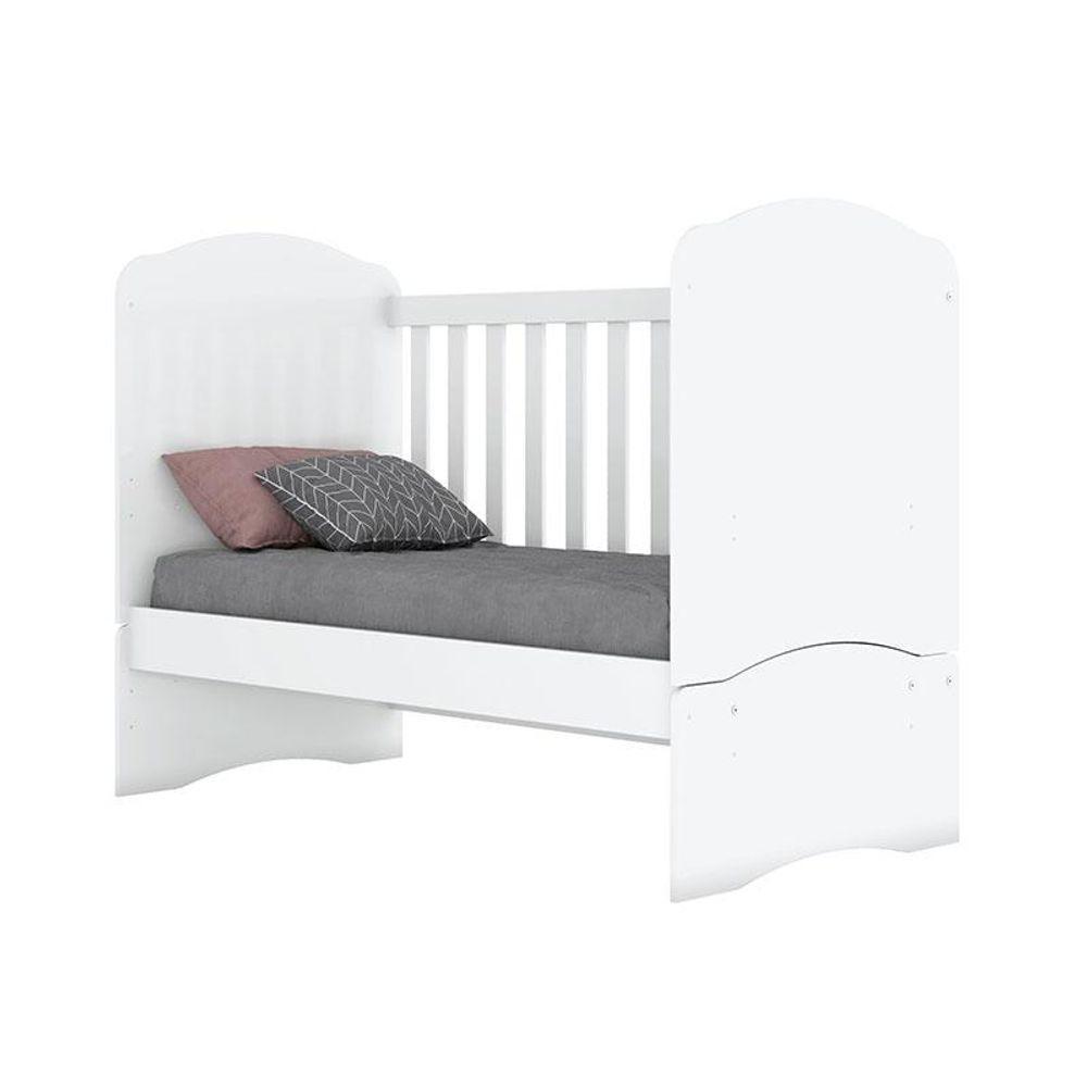 Berço Nacional Bala De Menta Branco Com Colchão Ortobom - Henn - 5