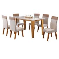 Mesa De Jantar Com 6 Cadeiras Requinte Veneza Off White Vier Blonde / Off White - 1
