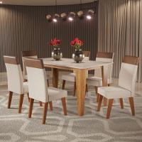 Mesa De Jantar Com 6 Cadeiras Requinte Veneza Off White Vier Blonde / Off White - 2
