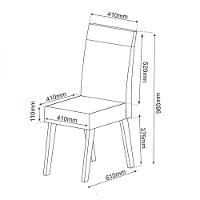 Mesa De Jantar Com 6 Cadeiras Requinte Veneza Off White Vier Blonde / Off White - 3