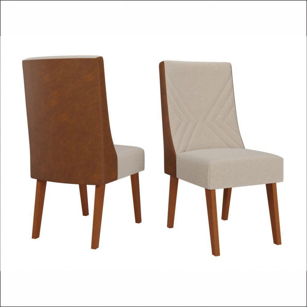 Mesa De Jantar Com 6 Cadeiras Glamour Topazio Off White Vier Blonde / Off White - 3