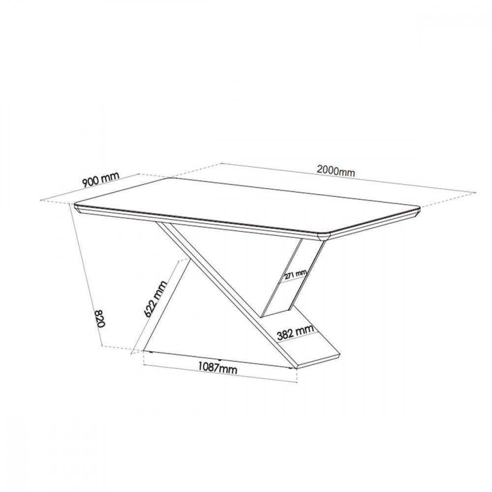 Mesa De Jantar Com 6 Cadeiras Glamour Topazio Off White Vier Blonde / Off White - 4