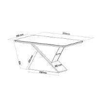 Mesa De Jantar Com 6 Cadeiras Glamour Topazio Off White Vier Blonde / Off White