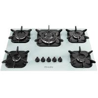 Cooktop Mueller 5 Bocas Branco Com Queimador Tripla Chama Bivolt - 1