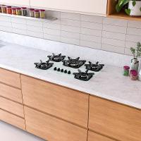 Cooktop Mueller 5 Bocas Branco Com Queimador Tripla Chama Bivolt - 5