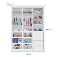 Quarto De Bebê Eloá Com Berço Americano Tutto New Branco Acetinado E Colchão Gazin - Phoenix Baby - 6