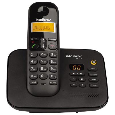Telefone Sem Fio Intelbras Ts3130 Secretaria Eletronica Cor Preta
