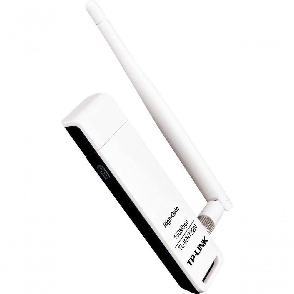 Adaptador Usb Wireless N 150mbps 1 Antena Destacavel 4dbi Tl-wn722n - 1