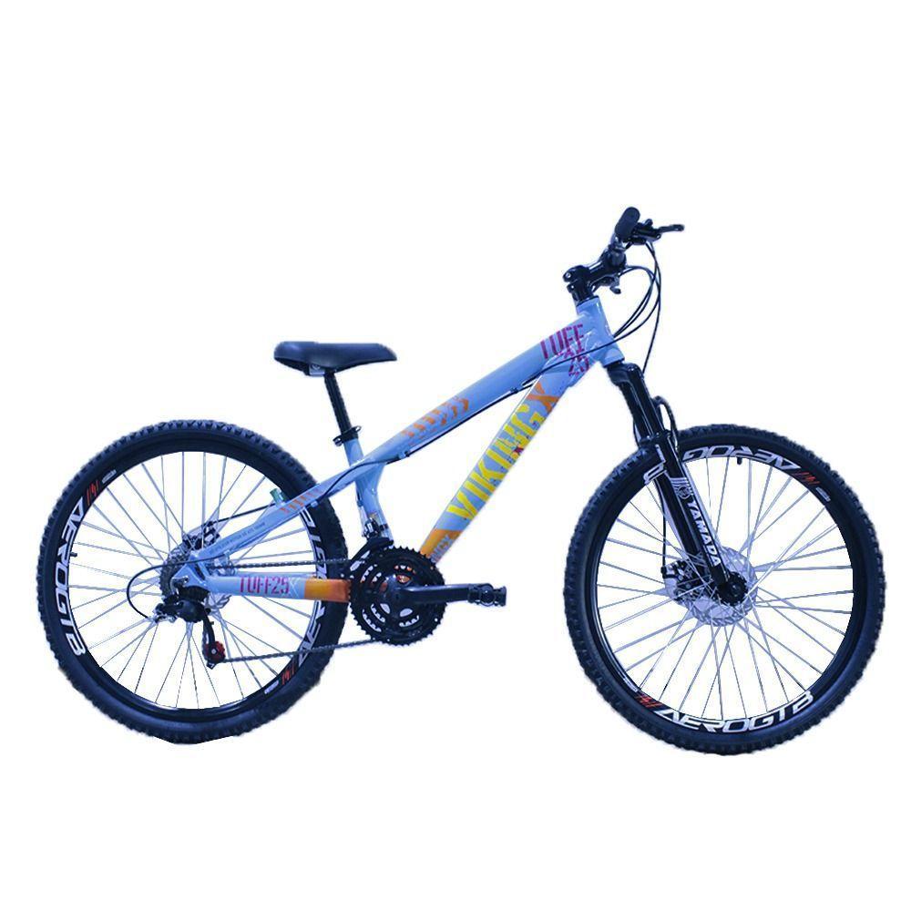 Bicicleta Viking X Tuff 25/30 26 Freio A Disco 21 Velocidades Cambios Importados Azul Laranja. - 1