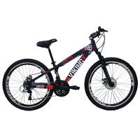 Bicicleta Viking X Tuff25/30 Freeride Aro 26 Freio A Disco 21 Velocidades Roxo Laranja - 1