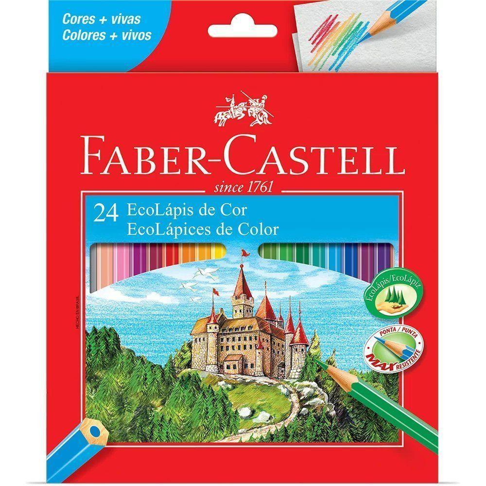 Lápis De Cor 24 Cores - Faber Castell Pacote C- 06 Un R:120124 - 1