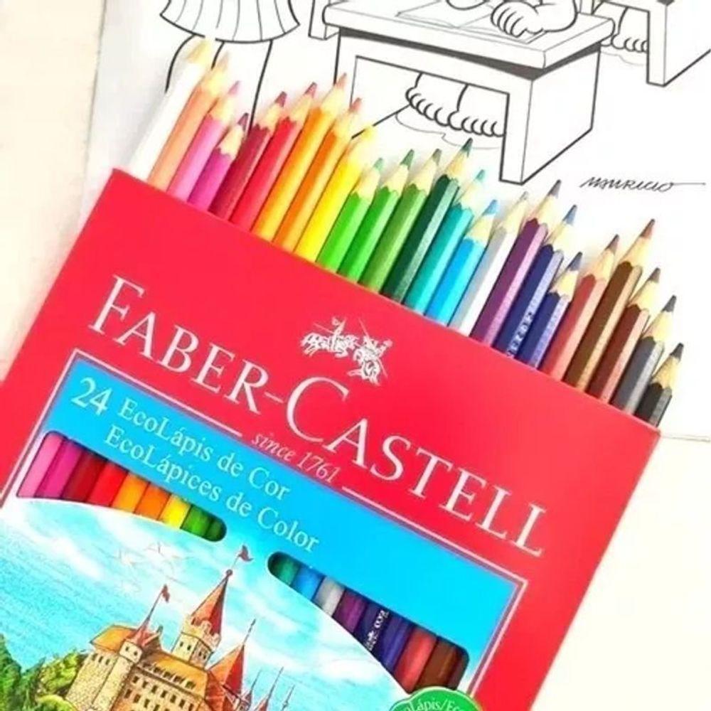 Lápis De Cor 24 Cores - Faber Castell Pacote C- 06 Un R:120124 - 2