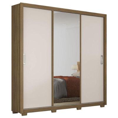 Guarda Roupa Casal Residence Amendola 3 Portas Correr 2 Gavetas Amendola Off White